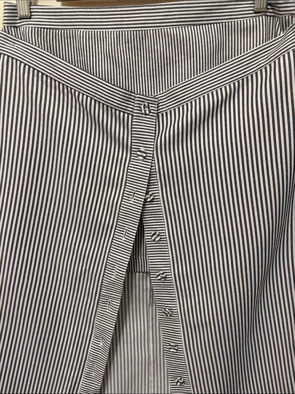 Torn by Ronny Kobo Striped Button-Front Convertible Pencil Skirt - Black & White